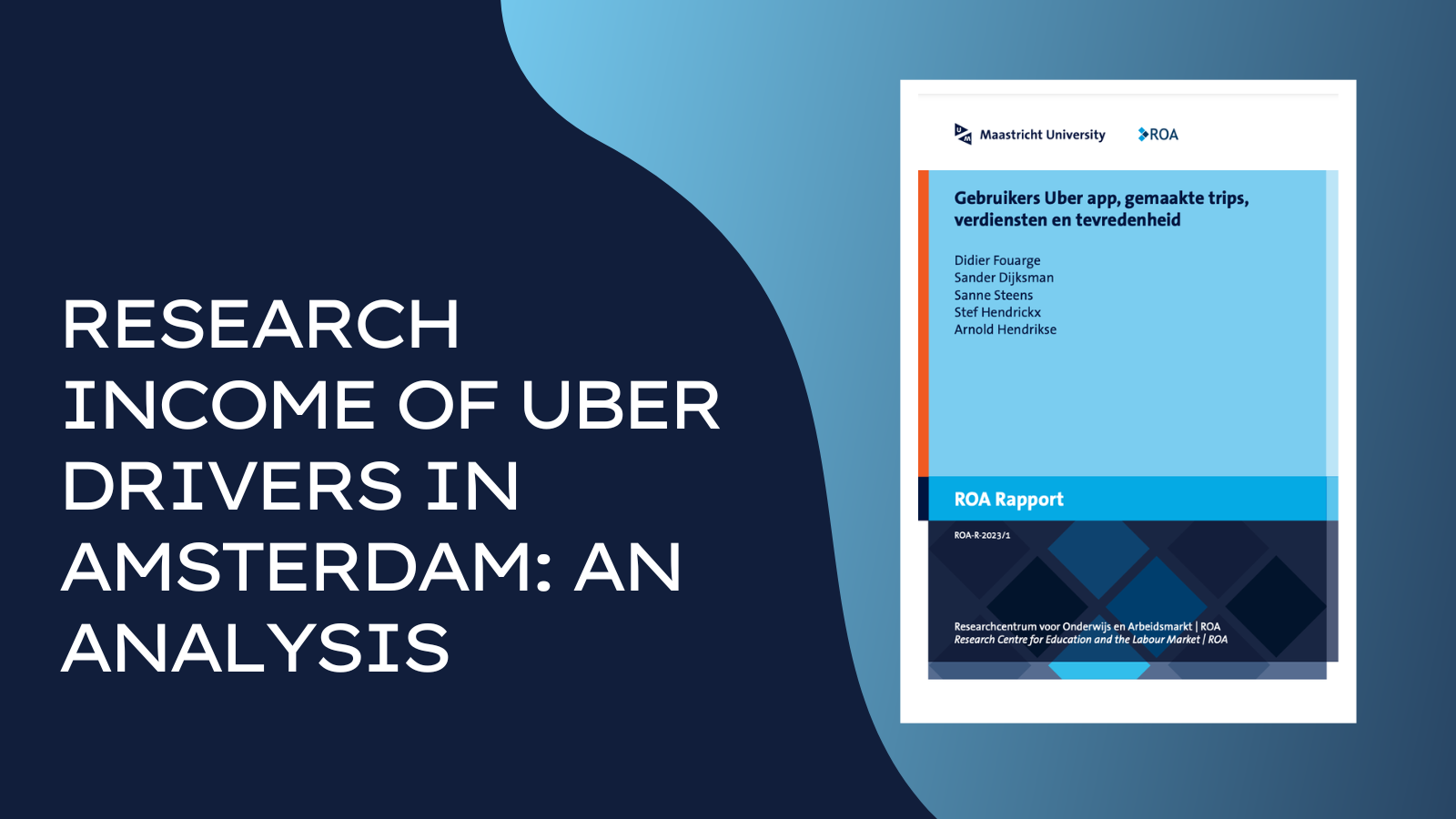 Research income of Uber drivers in Amsterdam: an analysis
